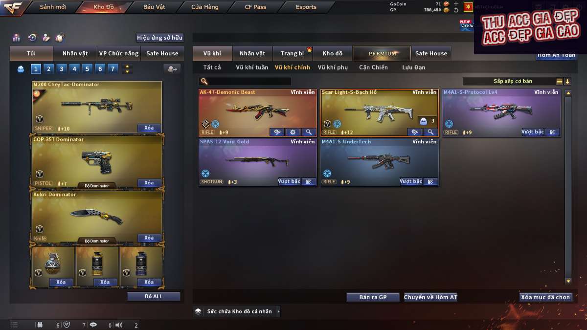 shop acc cf uy tin gia re
